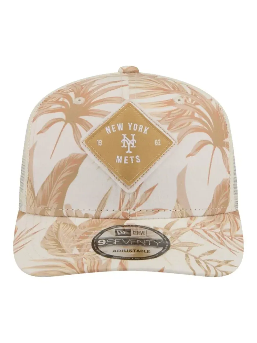 Кепка-тракер New York Mets Tonal Palm COOLERA 9SEVENTY New Era — изображение 4 из 5, бежевый