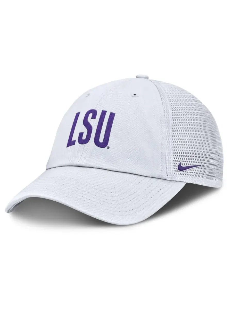 Кепка-тракер с вышивкой команды LSU Tigers Nike — изображение 1 из 4, белый белый
