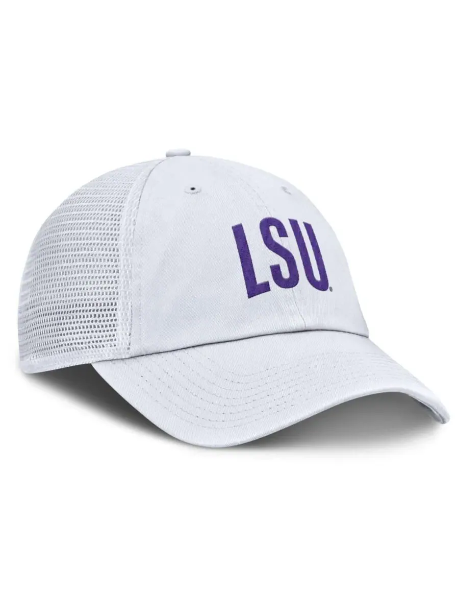 Кепка-тракер с вышивкой команды LSU Tigers Nike — изображение 3 из 4, белый белый