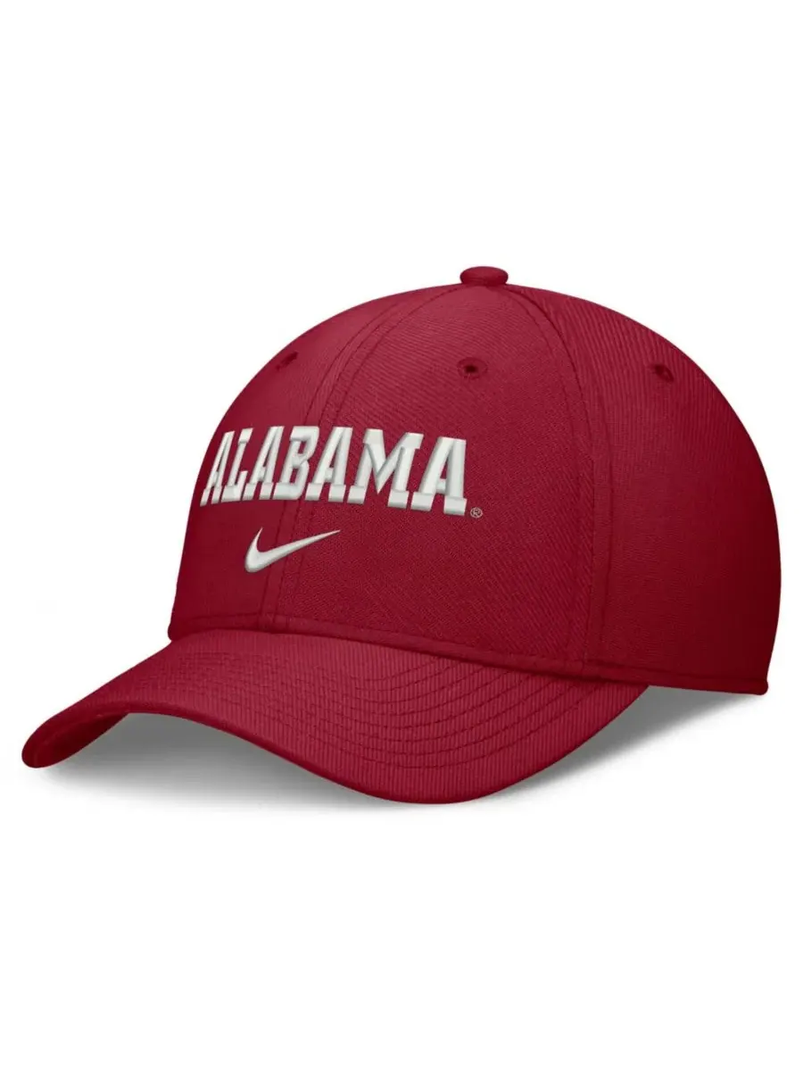 Кепка Nike Alabama Crimson Tide Rise On-Field SwooshFlex Dri-FIT — изображение 1 из 4, красный