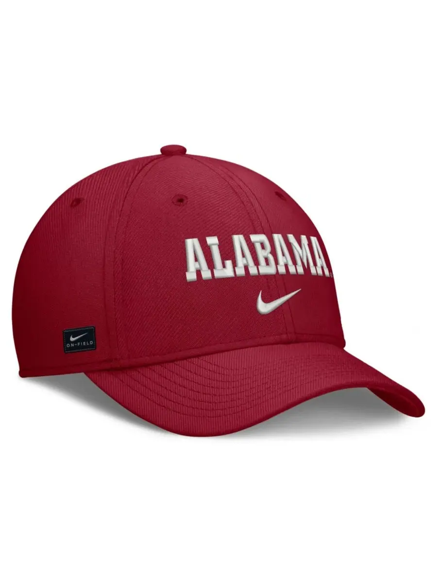 Кепка Nike Alabama Crimson Tide Rise On-Field SwooshFlex Dri-FIT — изображение 3 из 4, красный