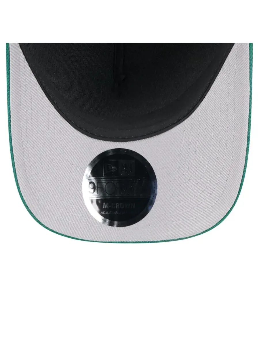 New Era Мужская кепка 9FORTY A-Frame M-Crown с регулируемой высотой, черно-зеленая, с символикой — изображение 2 из 5