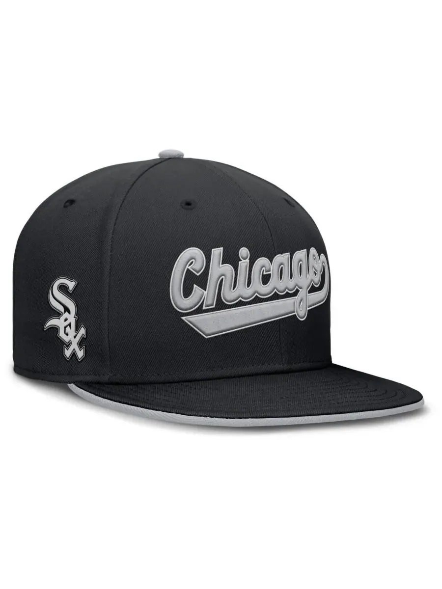 Nike Мужская черная бейсболка Chicago White Sox True Performance Fitted Hat — изображение 1 из 4, черный