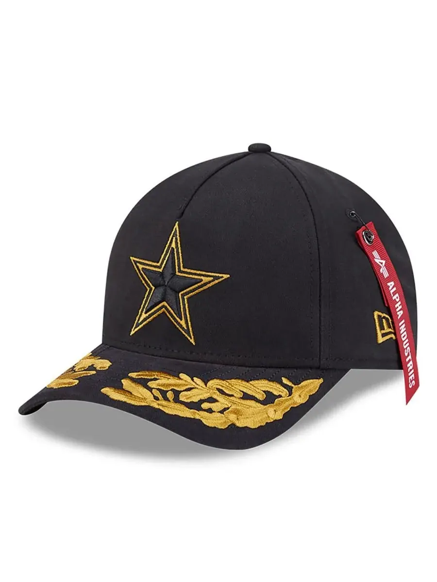 New Era Мужская регулируемая кепка Alpha Men's Industries Black Dallas Cowboys A-Frame 9FORTY — изображение 1 из 5, черный