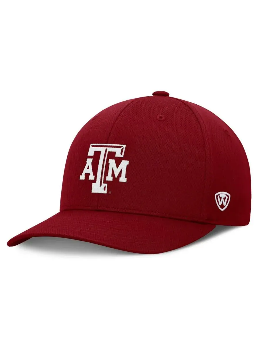 Top of the World Мужская бордовая кепка Texas A&M Aggies Reflex 2.0 Flex Fit — изображение 1 из 4, коричневый