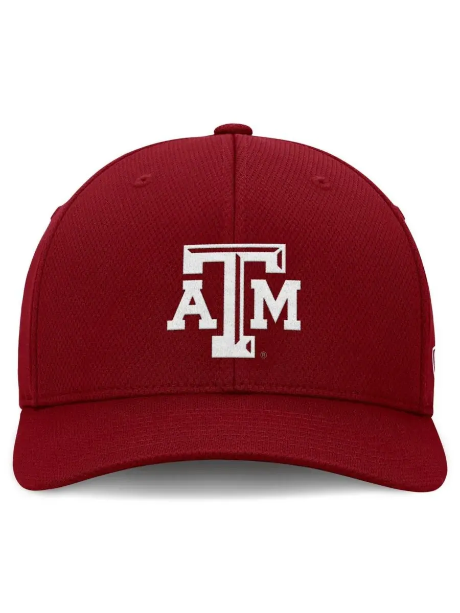 Top of the World Мужская бордовая кепка Texas A&M Aggies Reflex 2.0 Flex Fit — изображение 2 из 4, коричневый