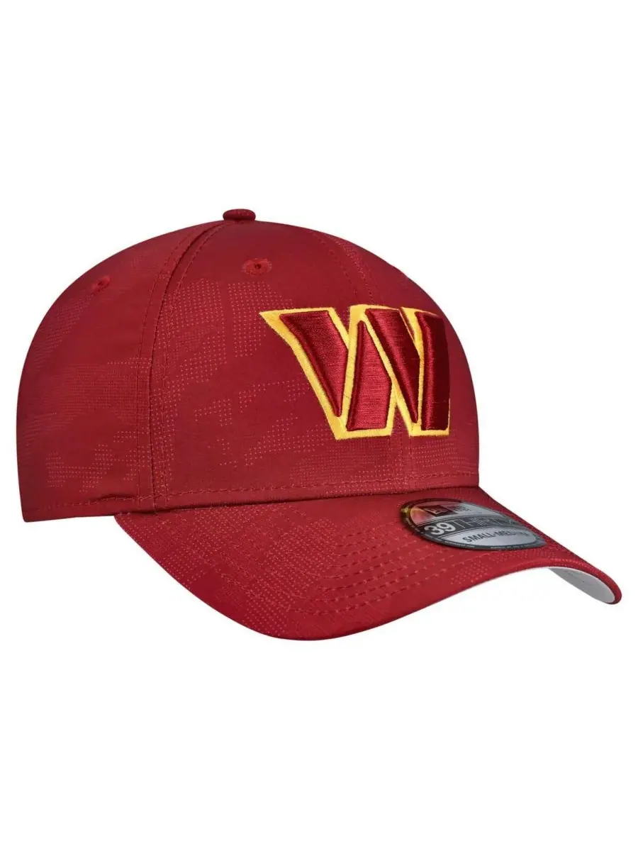 New Era Мужская кепка Washington Commanders Tonal Camo 39THIRTY Stretch Fit бордового цвета — изображение 3 из 4, бордовый