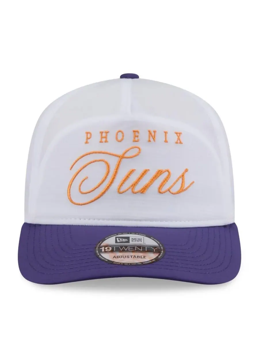 New Era Мужская кепка Phoenix Suns белого/фиолетового цвета с регулируемым размером, изготовленная — изображение 2 из 4