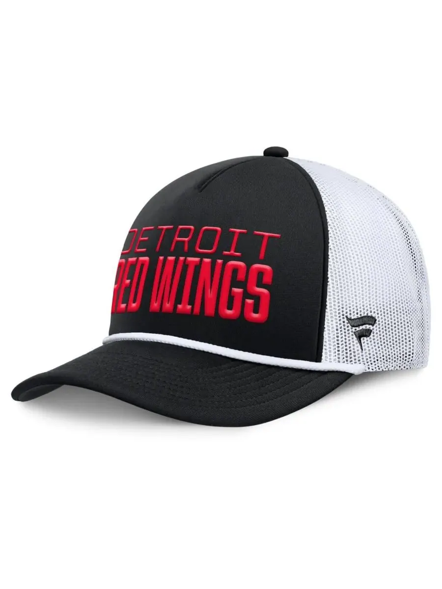 Fanatics Мужская регулируемая кепка-тракер Detroit Red Wings Heritage Dutch A-Frame — изображение 1 из 4, черный белый