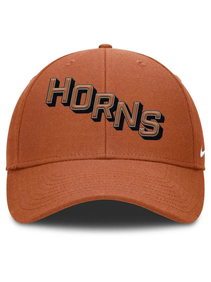 Nike Мужская оранжевая бейсболка Texas Longhorns Slanted Primetime Rise Performance с регулируемым — изображение 2 из 4