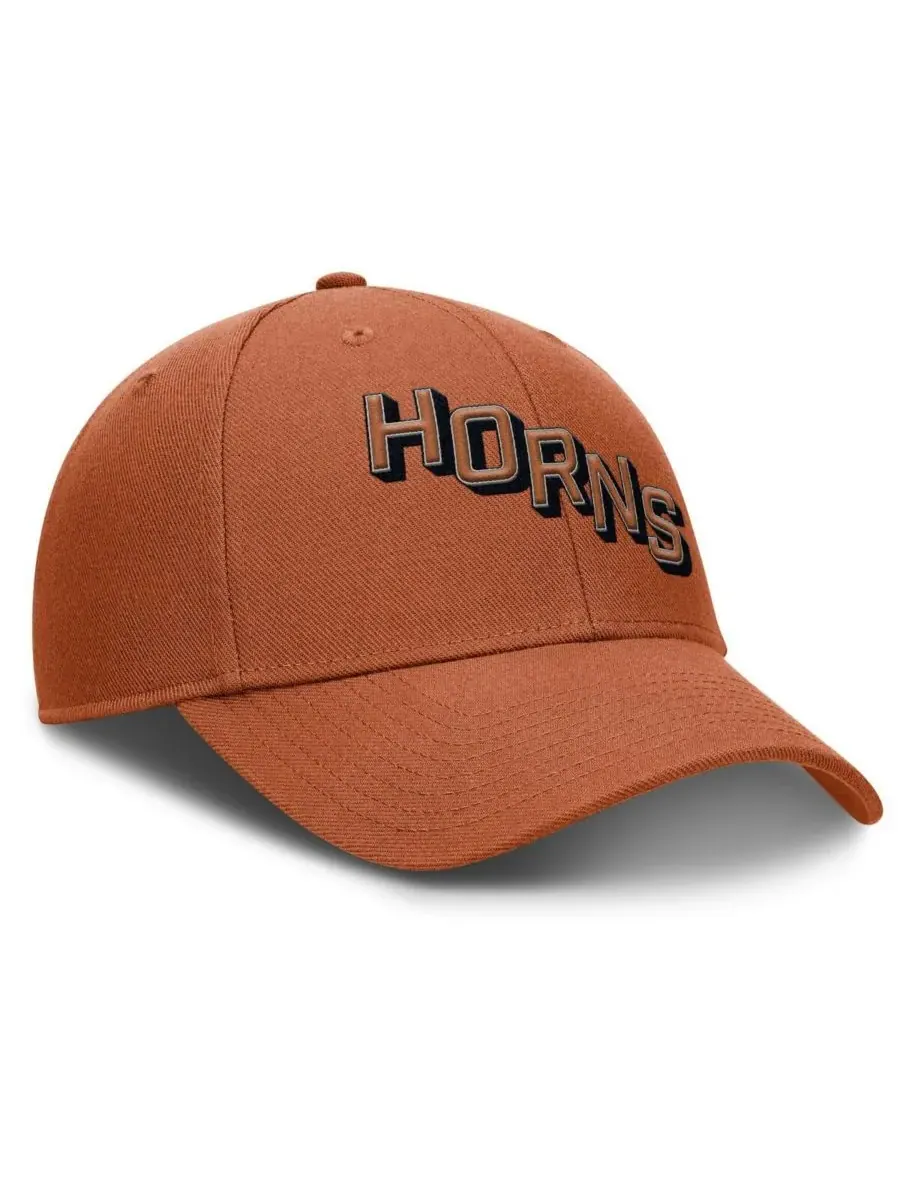 Nike Мужская оранжевая бейсболка Texas Longhorns Slanted Primetime Rise Performance с регулируемым — изображение 3 из 4