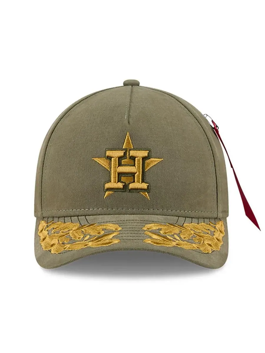 New Era Мужская кепка Houston Astros A-Frame 9FORTY с регулируемым размером — изображение 4 из 4, оливковый