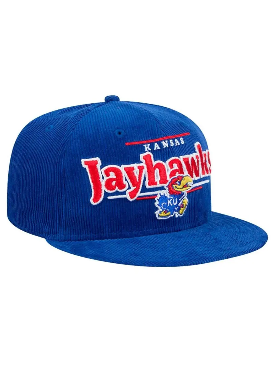 Мужская бейсболка Royal Kansas Jayhawks Display 9FIFTY Snapback New Era — изображение 4 из 5, королевский
