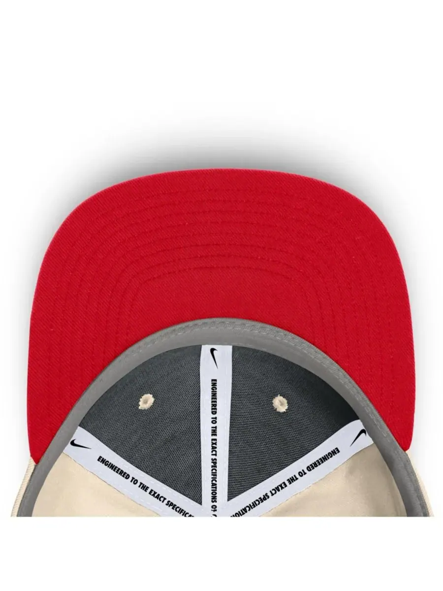 Мужская бейсболка Natural Ohio State Buckeyes Primetime True Performance Fitted Hat Nike — изображение 2 из 5, прозрачный