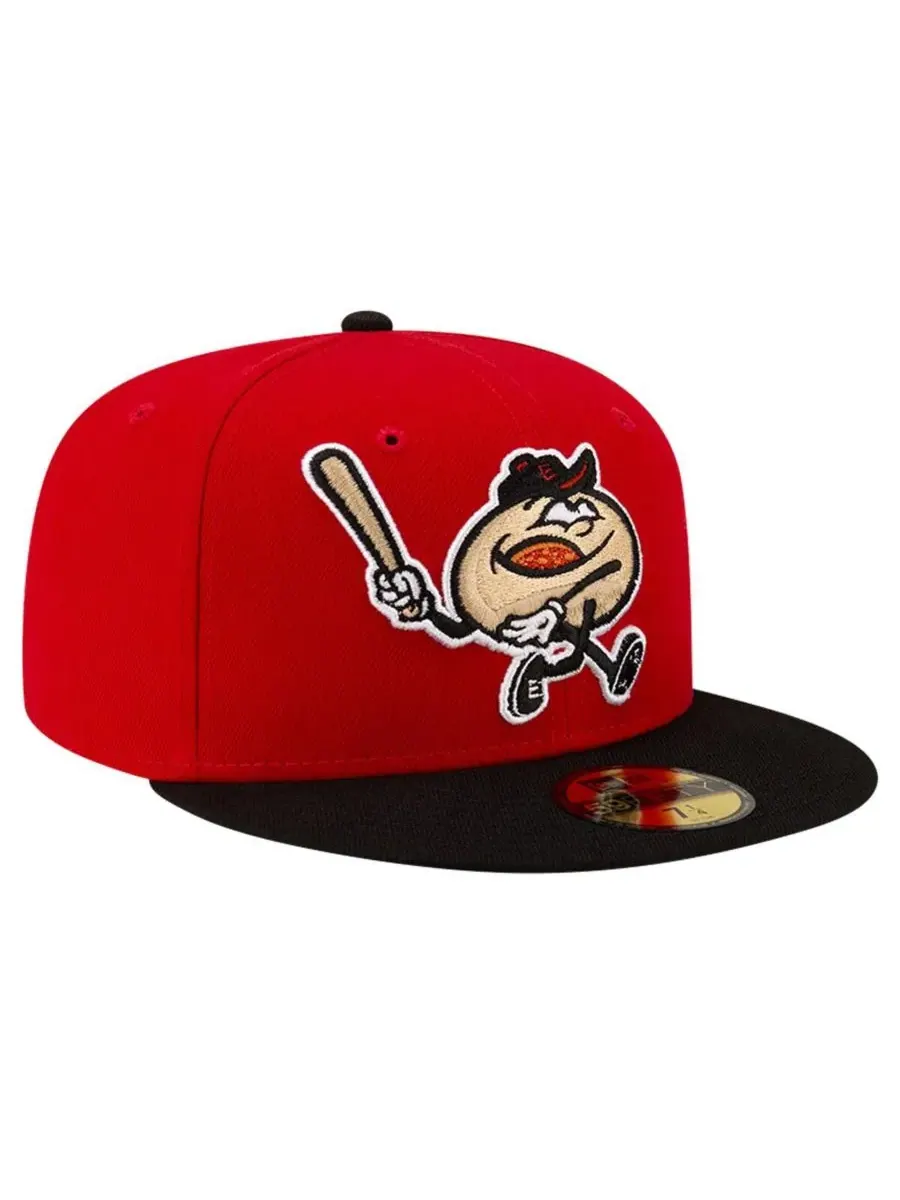 New Era Мужская красно-черная кепка Erie SeaWolves Theme Night Pepperoni 59FIFTY — изображение 4 из 5, красный черный