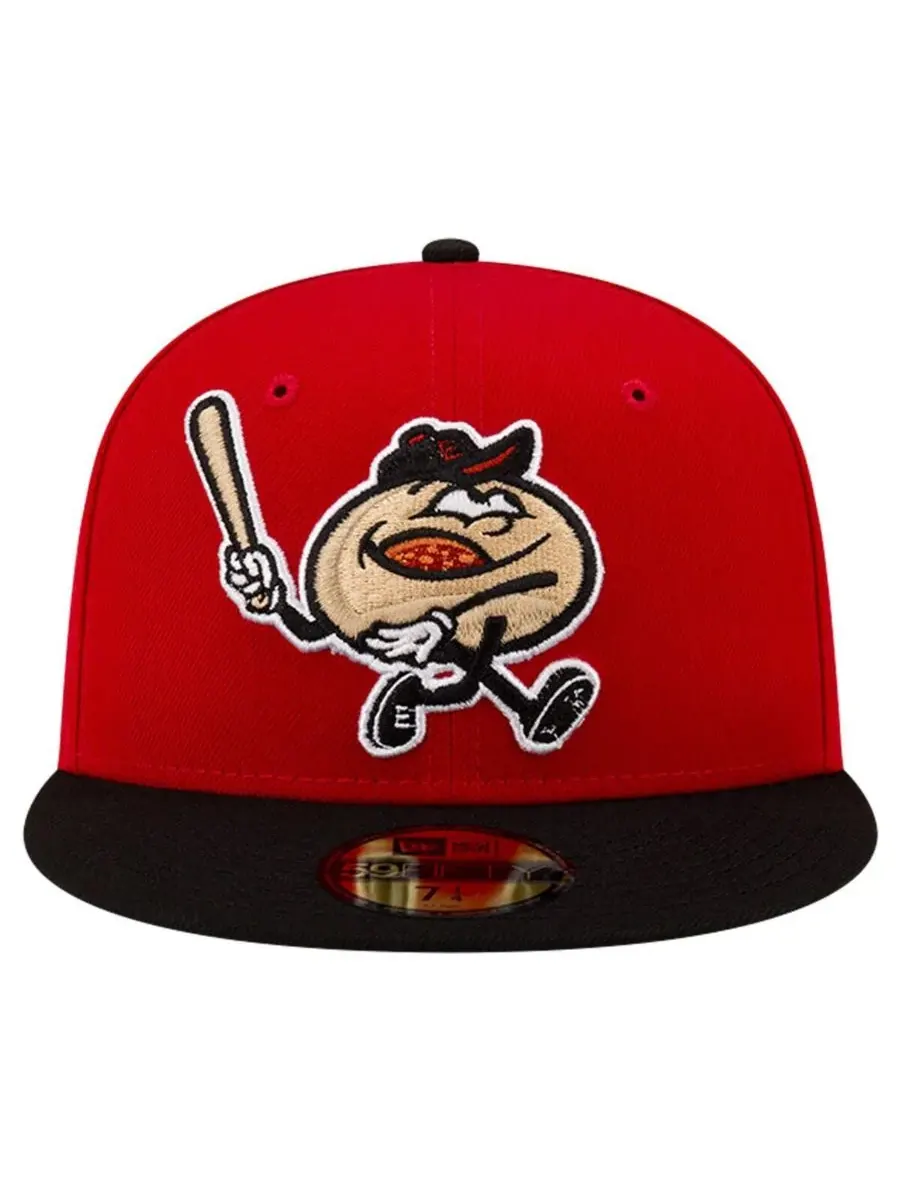 New Era Мужская красно-черная кепка Erie SeaWolves Theme Night Pepperoni 59FIFTY — изображение 5 из 5, красный черный