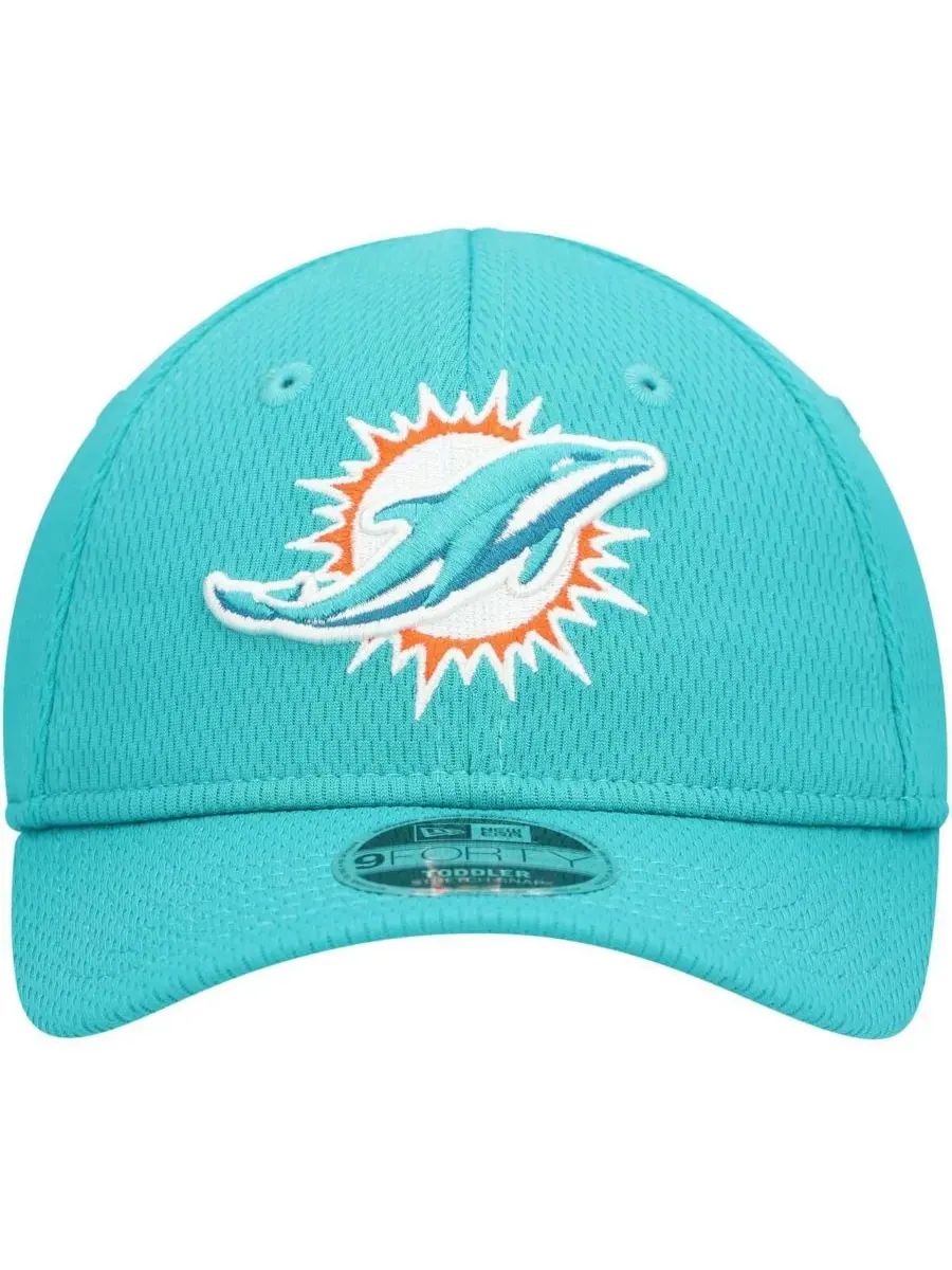 Детская регулируемая кепка Aqua Miami Dolphins Main 9FORTY New Era — изображение 3 из 4, голубой