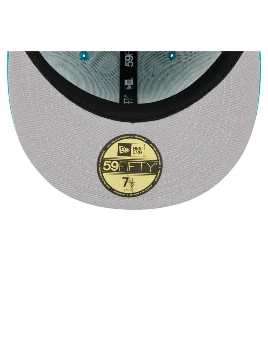 Мужская кепка Aqua Miami Dolphins Oversized 59FIFTY Fitted Hat New Era — изображение 3 из 5, голубой