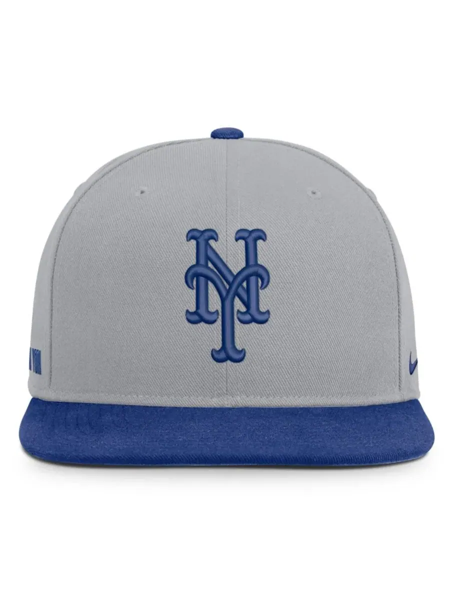 Кепка-снэпбек Primetime Pro Dri-FIT New York Mets Nike — изображение 2 из 4, серый