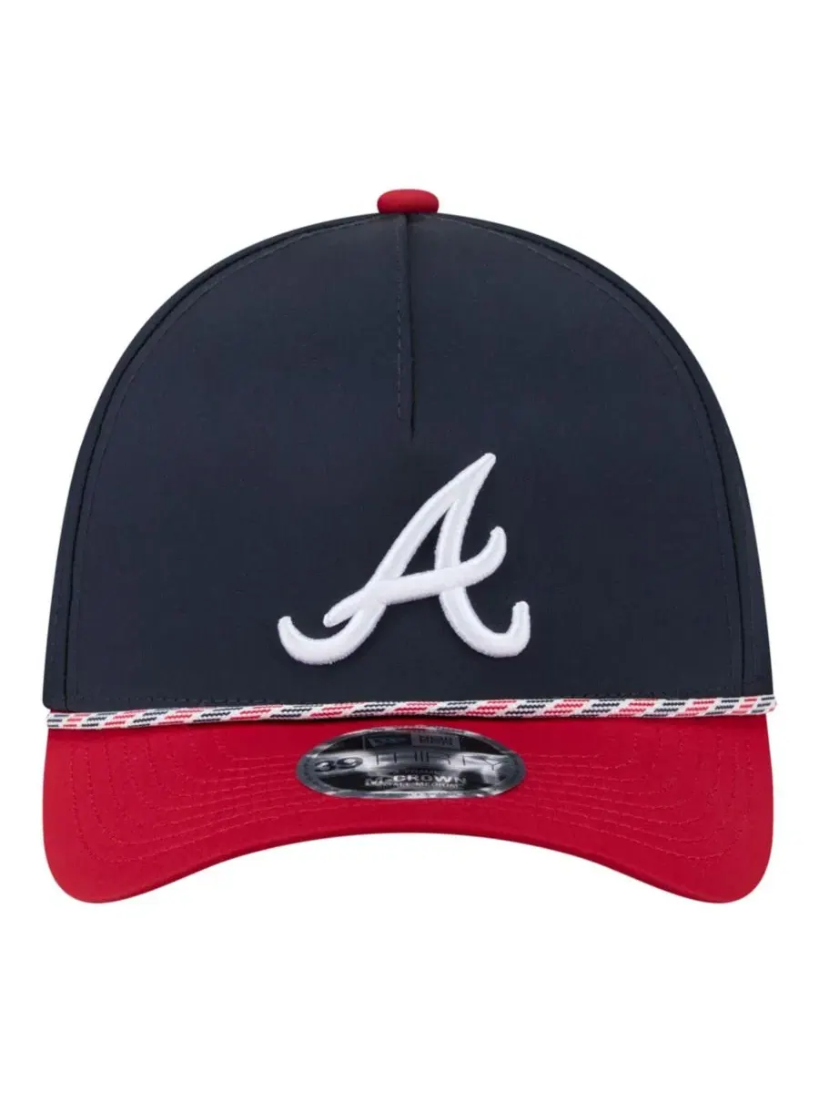 Кепка New Era Atlanta Braves Rope M-Crown A-Frame 39THIRTY Flex — изображение 3 из 5, темно-синий красный