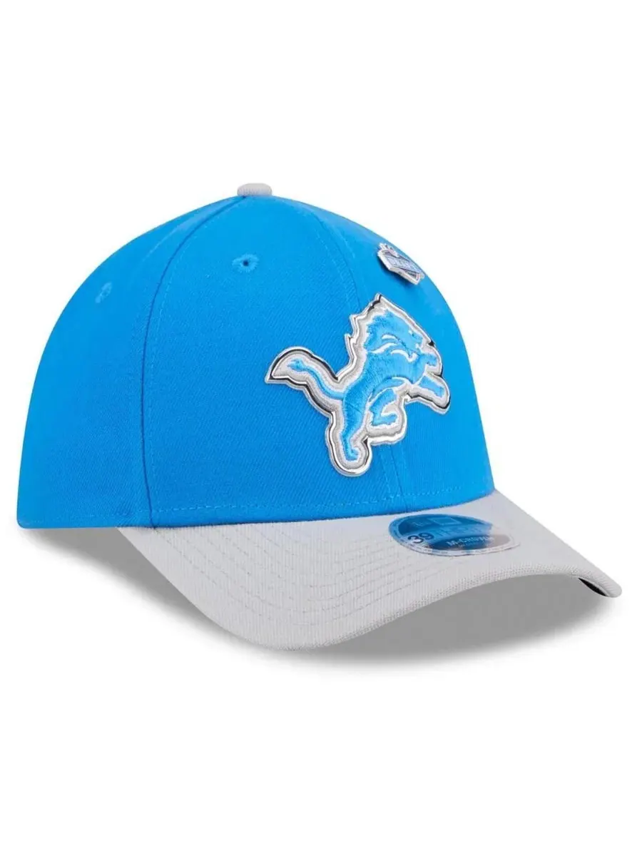 Кепка M-Crown с эмблемой Detroit Lions New Era — изображение 3 из 5, синий серебристый