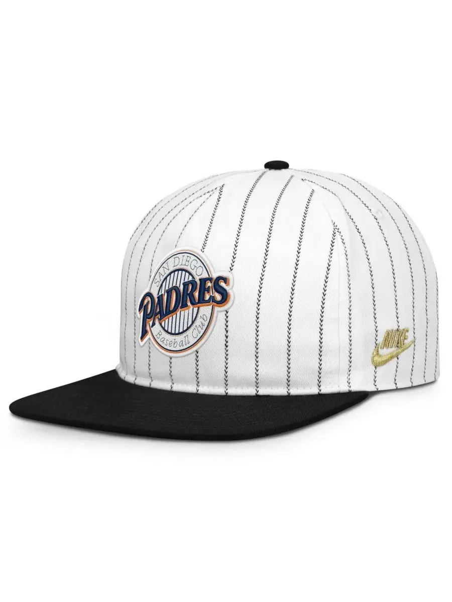 Бейсболка Nike San Diego Padres Cooperstown Collection Pro — изображение 1 из 4, белый черный
