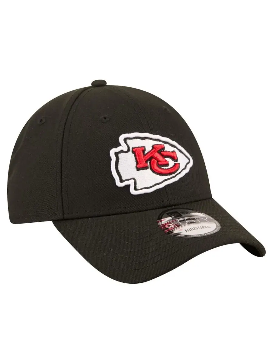 Кепка с вышитым логотипом Kansas City Chiefs New Era — изображение 3 из 4, черный
