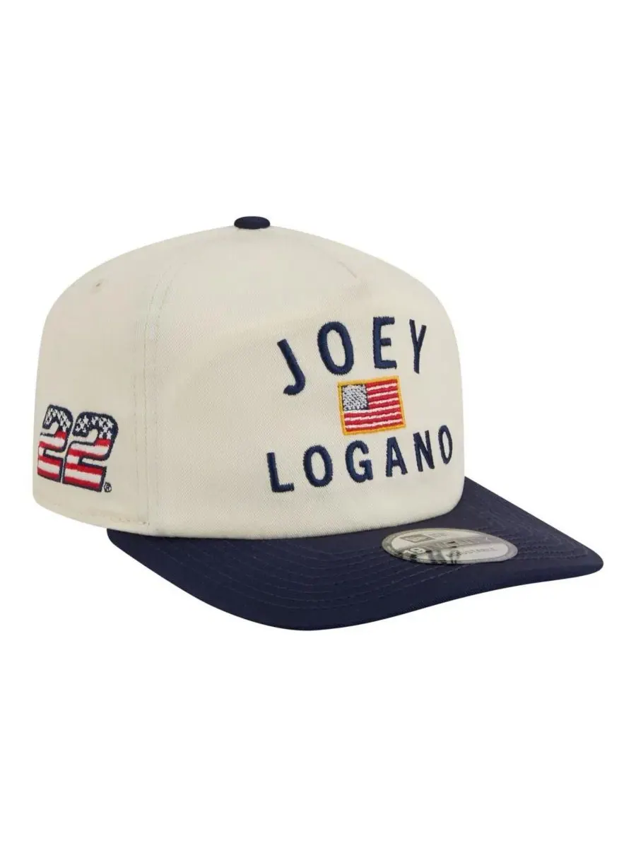 Кепка-снэпбек Joey Logano Flag 19TWENTY New Era — изображение 1 из 5, кремовый темно-синий