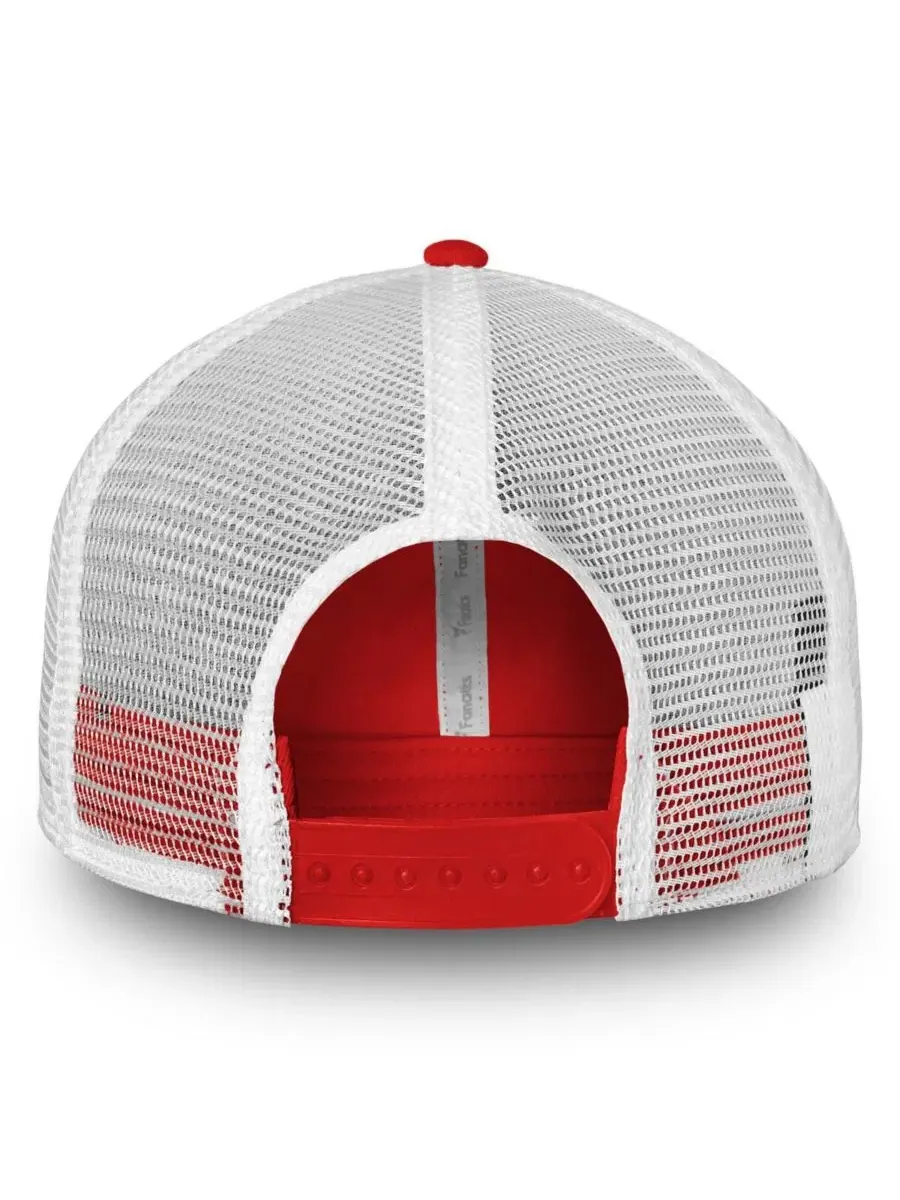Бейсболка-снэпбек с вышивкой Carolina Hurricanes Fanatics — изображение 4 из 4, красный белый