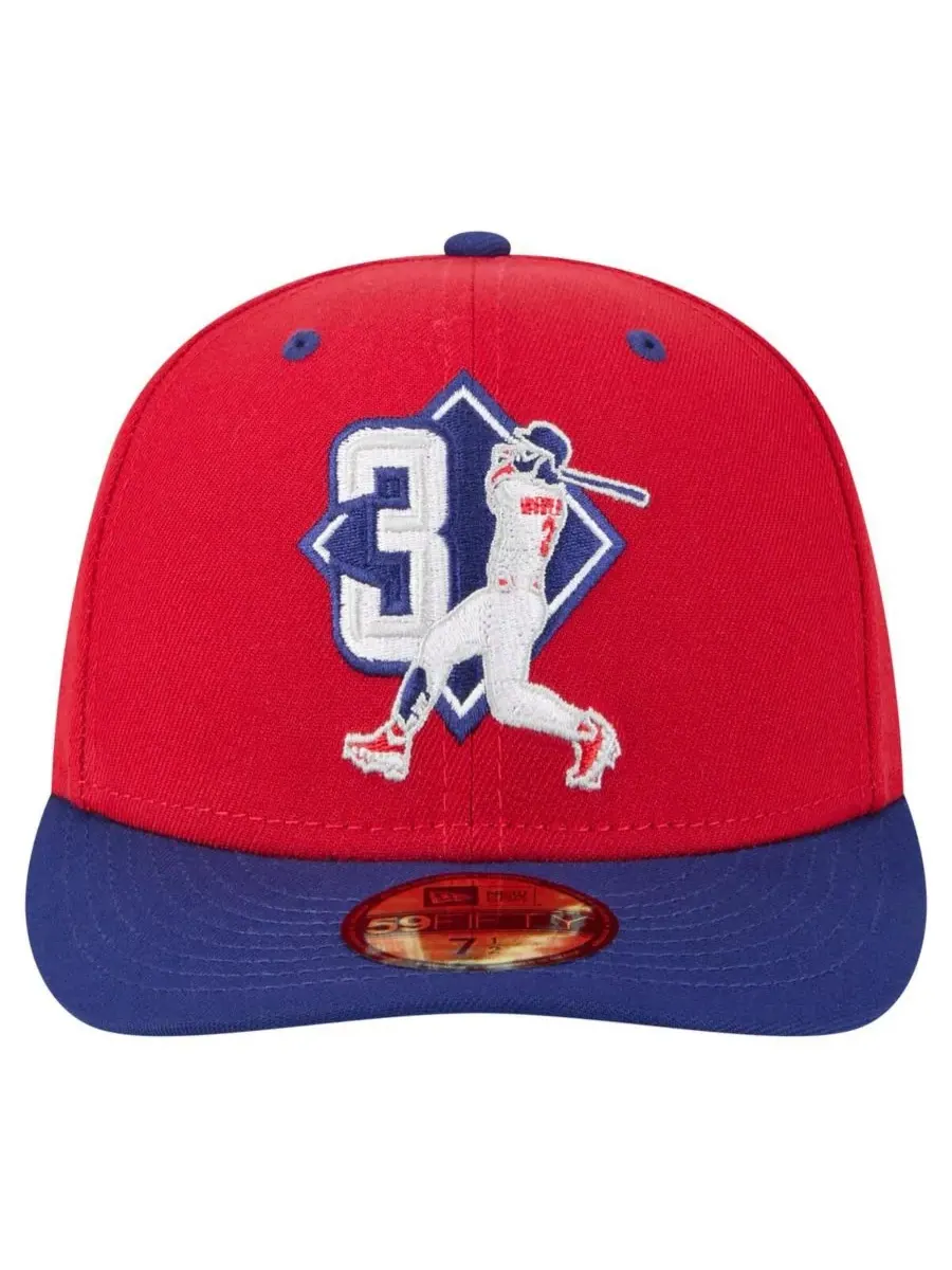 New Era Мужская кепка Bryce Harper Red Philadelphia Phillies 59FIFTY Fitted Hat — изображение 2 из 4, красный