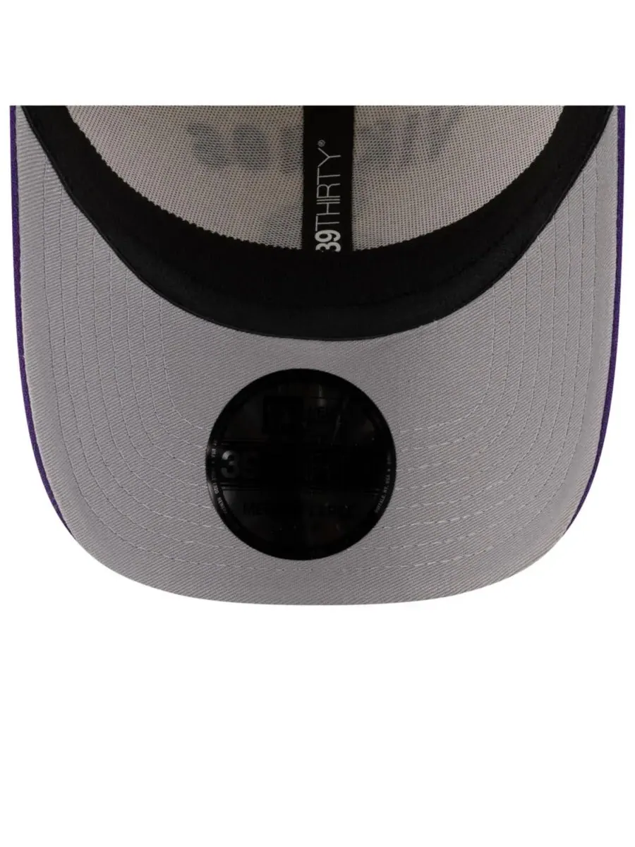 New Era Мужская кепка Minnesota Vikings 39THIRTY Flex кремового/фиолетового цвета с символикой — изображение 2 из 5