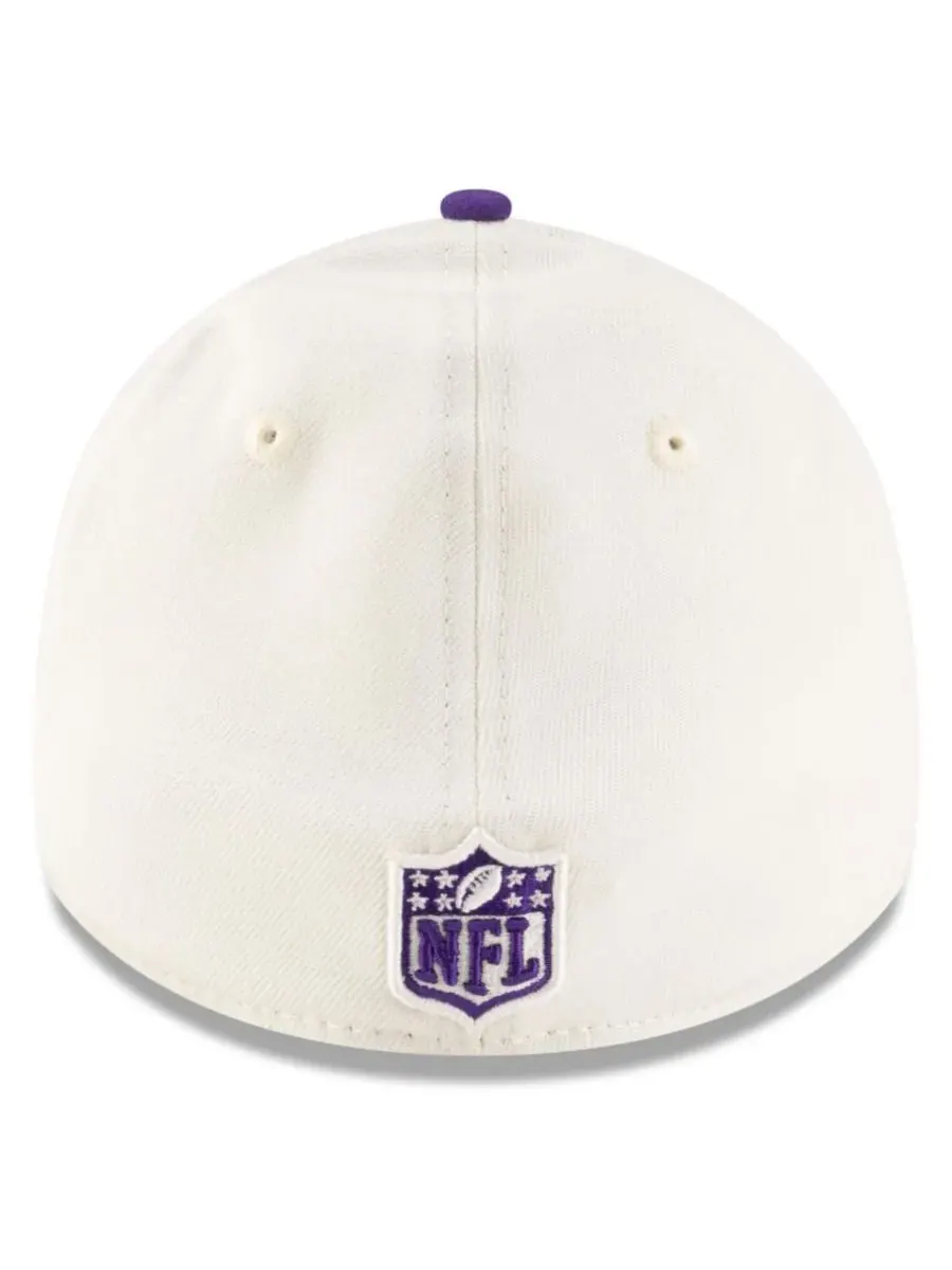 New Era Мужская кепка Minnesota Vikings 39THIRTY Flex кремового/фиолетового цвета с символикой — изображение 3 из 5