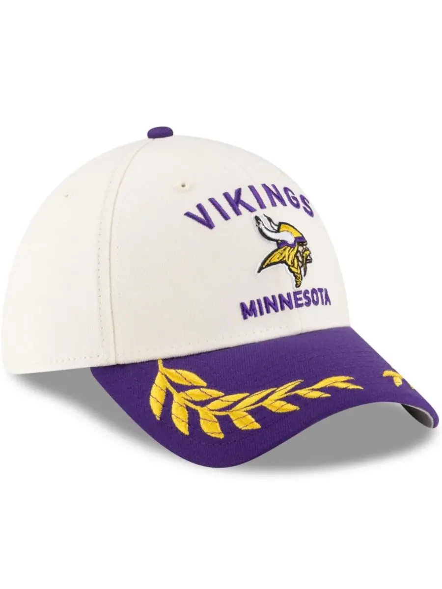New Era Мужская кепка Minnesota Vikings 39THIRTY Flex кремового/фиолетового цвета с символикой — изображение 5 из 5