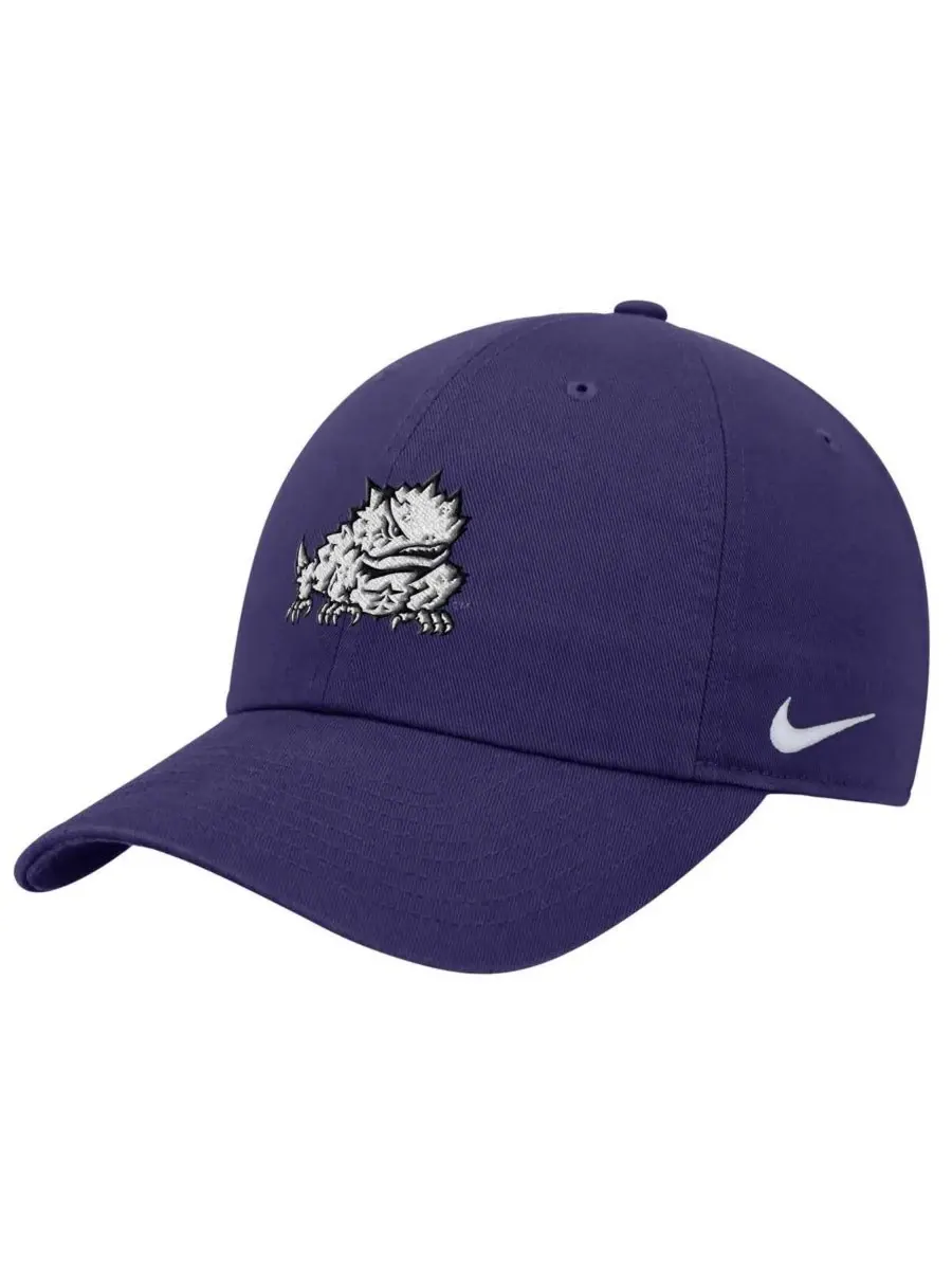Nike Мужская фиолетовая регулируемая кепка TCU Horned Frogs Club — изображение 1 из 2, фиолетовый