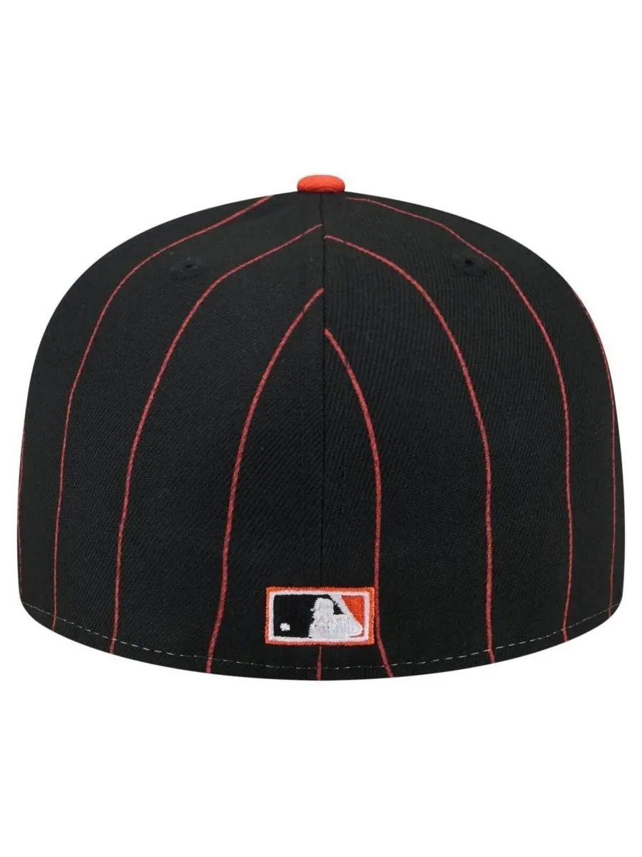 New Era Мужская черная кепка San Francisco Giants Pinstripe 59FIFTY — изображение 4 из 4, черный