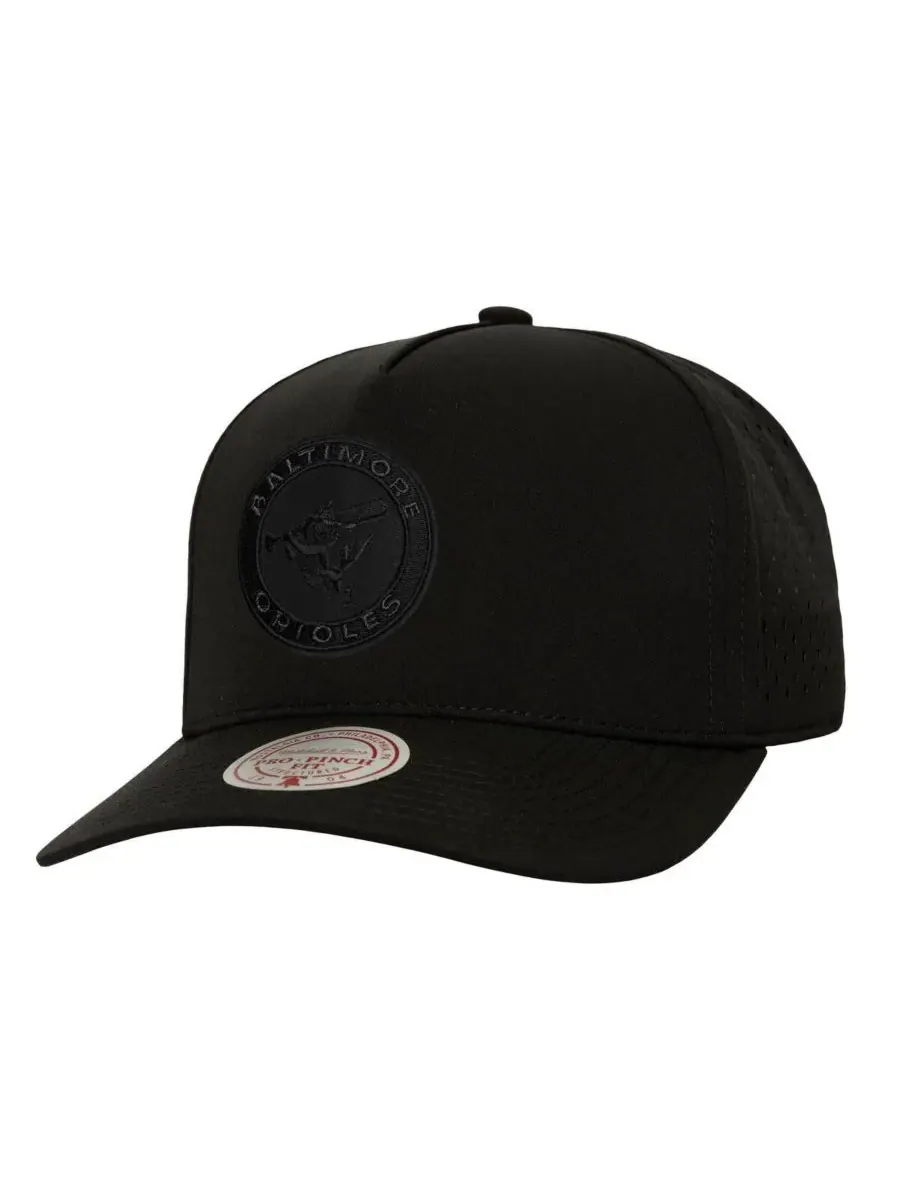 Mitchell & Ness Мужская черная бейсболка Baltimore Orioles Perfect Icon Pro Pinch Snapback — изображение 1 из 2, черный