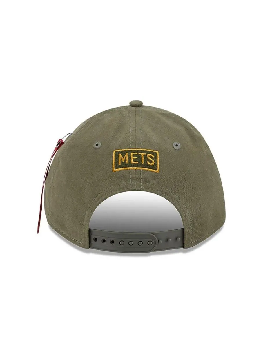 New Era Мужская кепка New York Mets A-Frame 9FORTY с регулируемым размером — изображение 3 из 4, оливковый