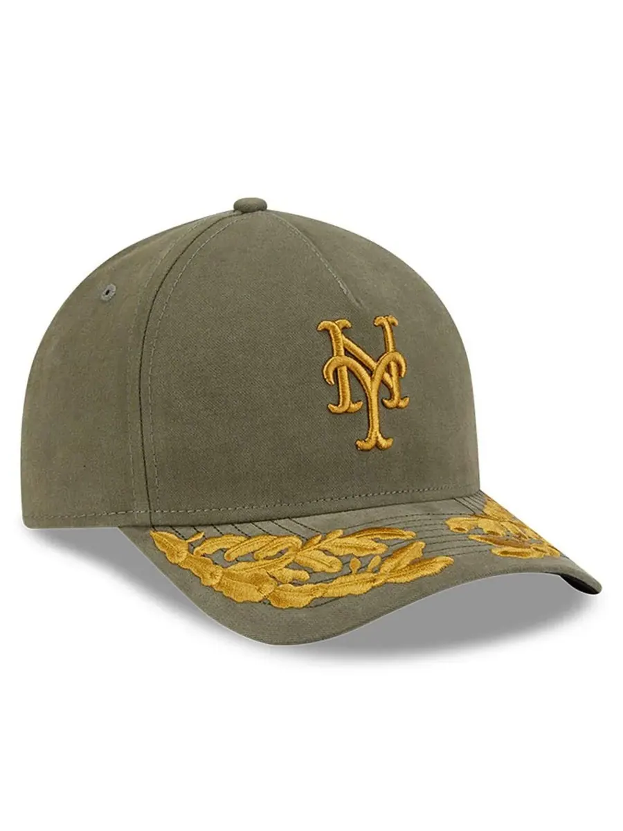 New Era Мужская кепка New York Mets A-Frame 9FORTY с регулируемым размером — изображение 4 из 4, оливковый