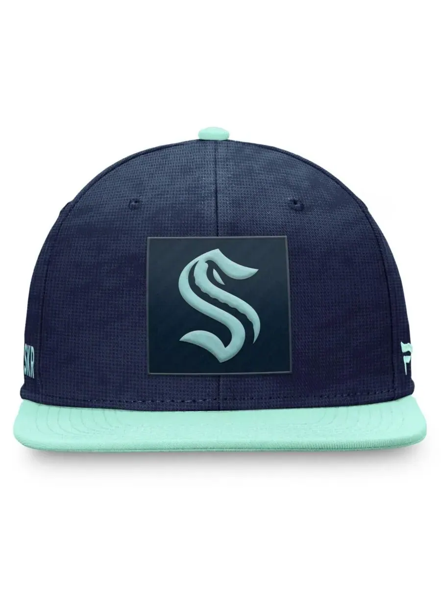 Fanatics Мужская бейсболка Seattle Kraken Authentic Pro Rink Snapback глубокого — изображение 3 из 4, синий светлый синий