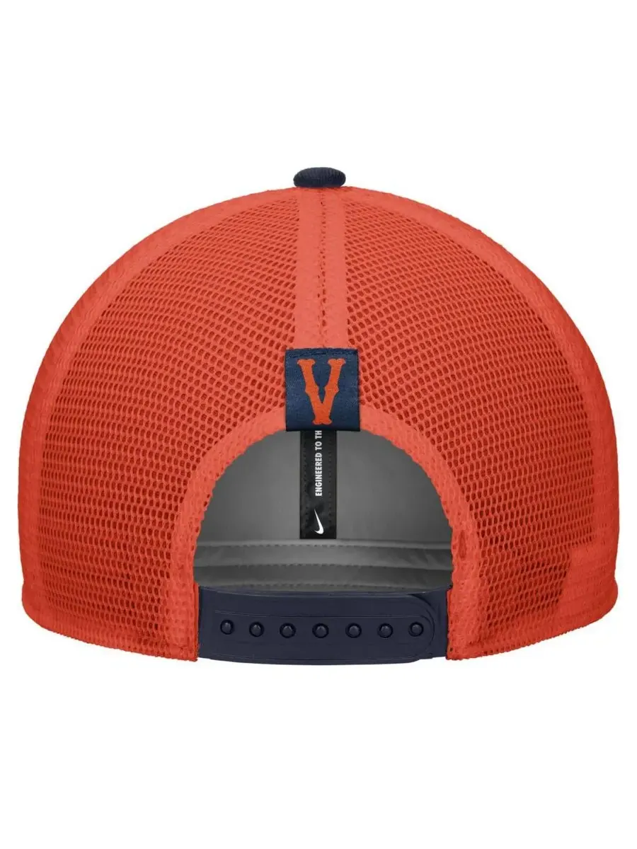 Nike Мужская темно-синяя бейсболка Virginia Cavaliers Vintage Arch Rise Performance Trucker с — изображение 2 из 2