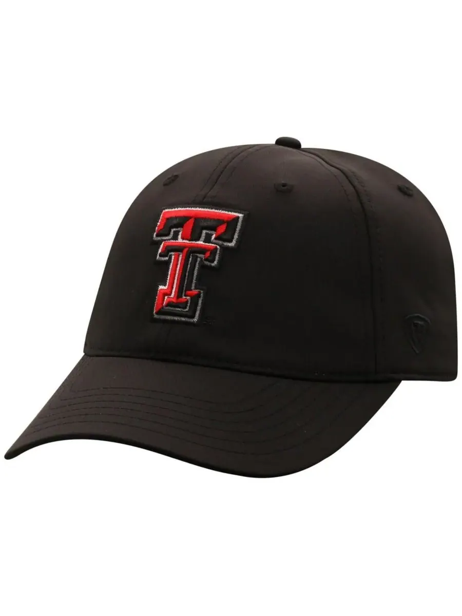 Top of the World Мужская черная регулируемая кепка Texas Tech Red Raiders Victory Trainer — изображение 1 из 4, черный