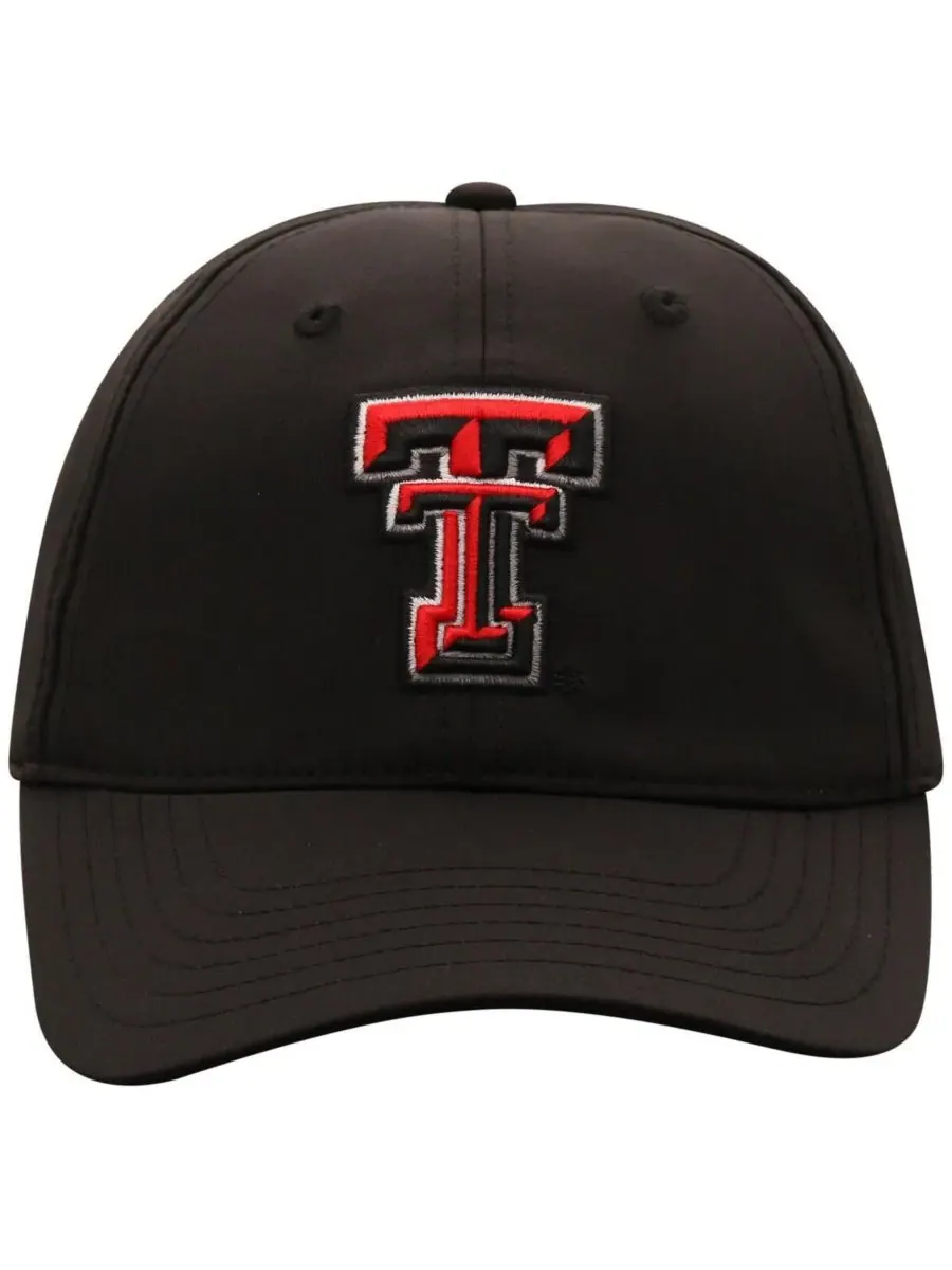 Top of the World Мужская черная регулируемая кепка Texas Tech Red Raiders Victory Trainer — изображение 3 из 4, черный