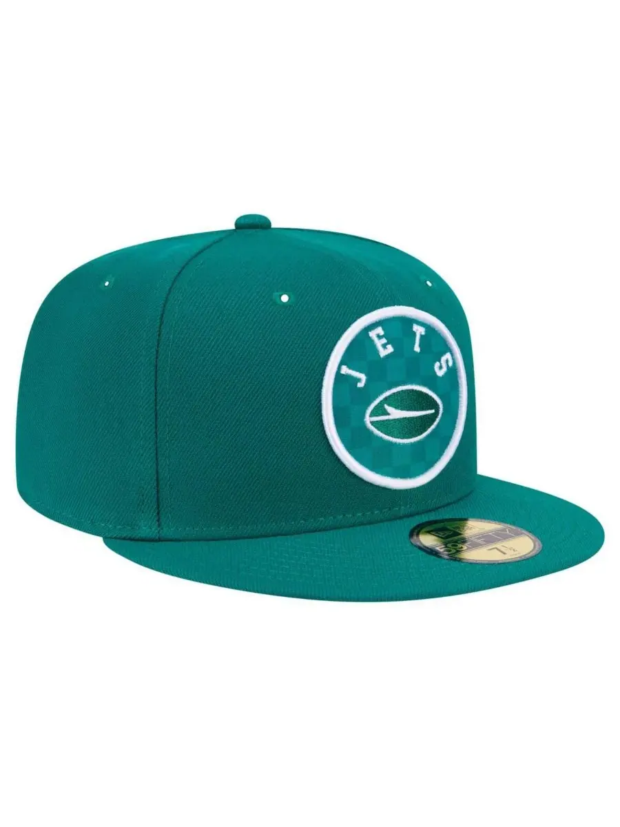 New Era Мужская зеленая клетчатая кепка New York Jets 59FIFTY — изображение 4 из 5, зеленый