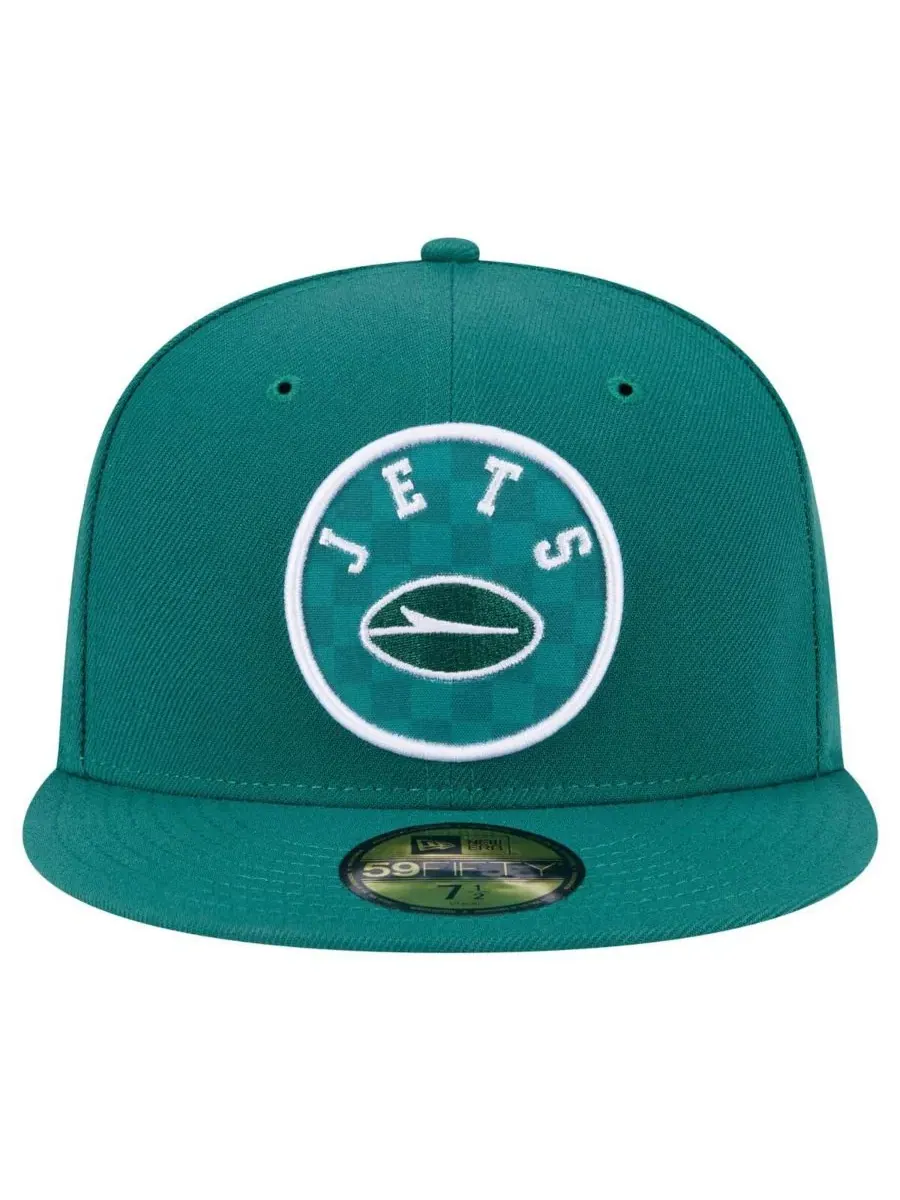 New Era Мужская зеленая клетчатая кепка New York Jets 59FIFTY — изображение 5 из 5, зеленый