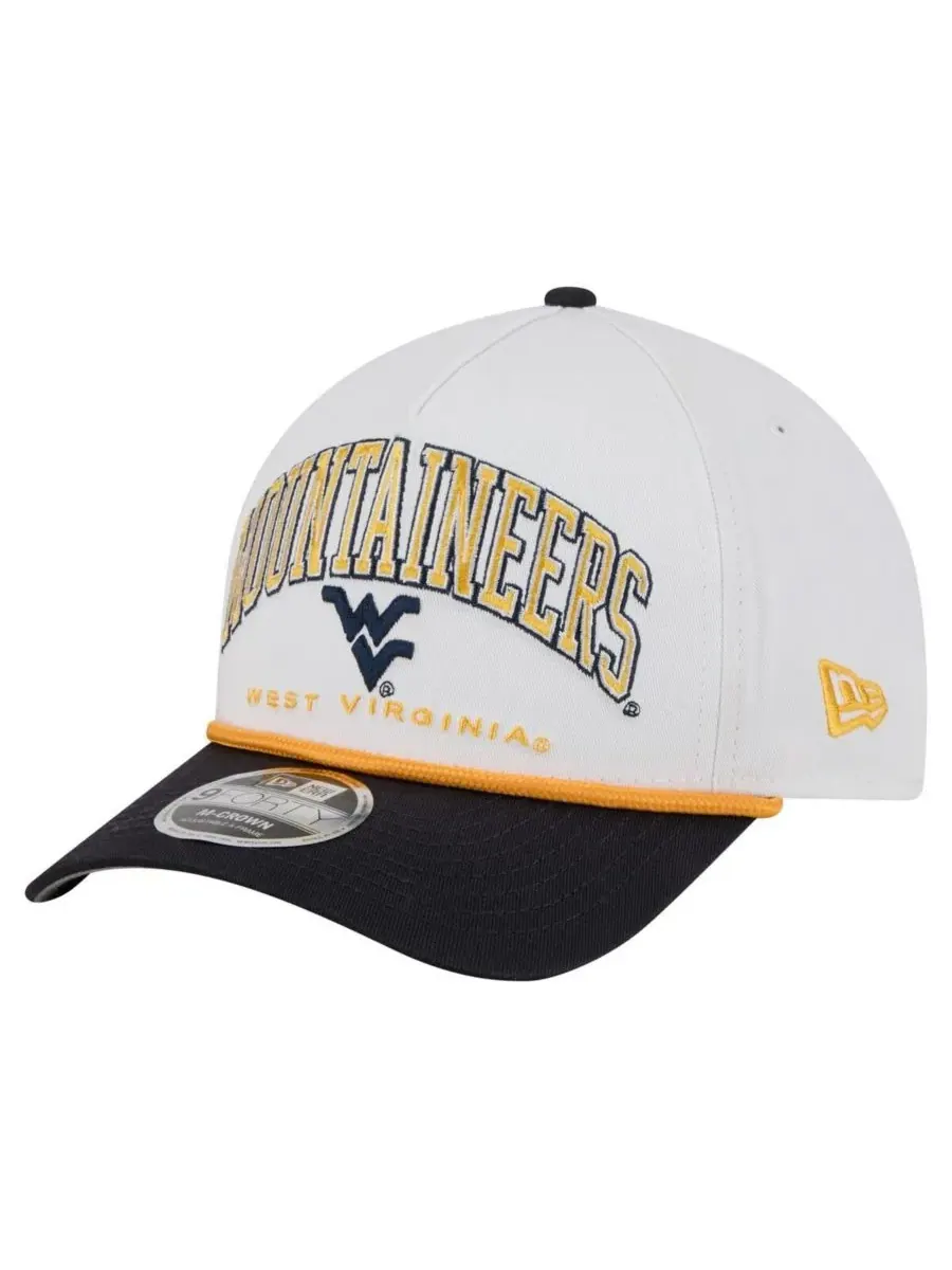 New Era Мужская кепка West Virginia Mountaineers Arch Two-Tone Rope 9FORTY A-Frame M-Crown с — изображение 1 из 4
