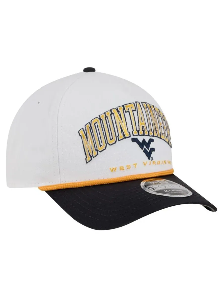 New Era Мужская кепка West Virginia Mountaineers Arch Two-Tone Rope 9FORTY A-Frame M-Crown с — изображение 3 из 4