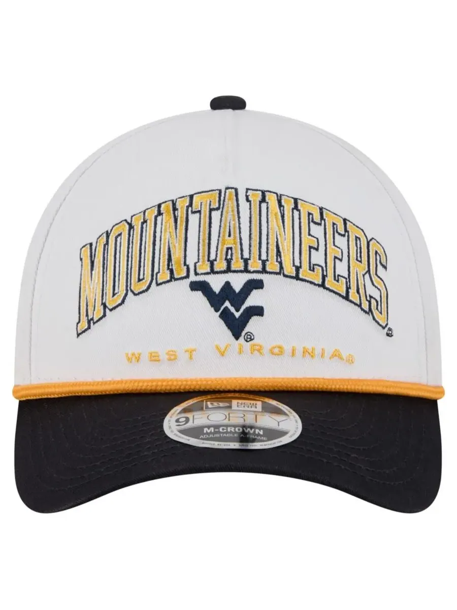New Era Мужская кепка West Virginia Mountaineers Arch Two-Tone Rope 9FORTY A-Frame M-Crown с — изображение 4 из 4