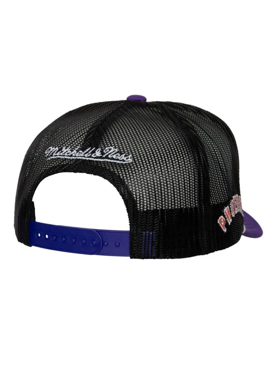 Mitchell & Ness Мужская белая бейсболка Phoenix Suns Hardwood Classics Blocker Foam Front Trucker — изображение 4 из 4, белый