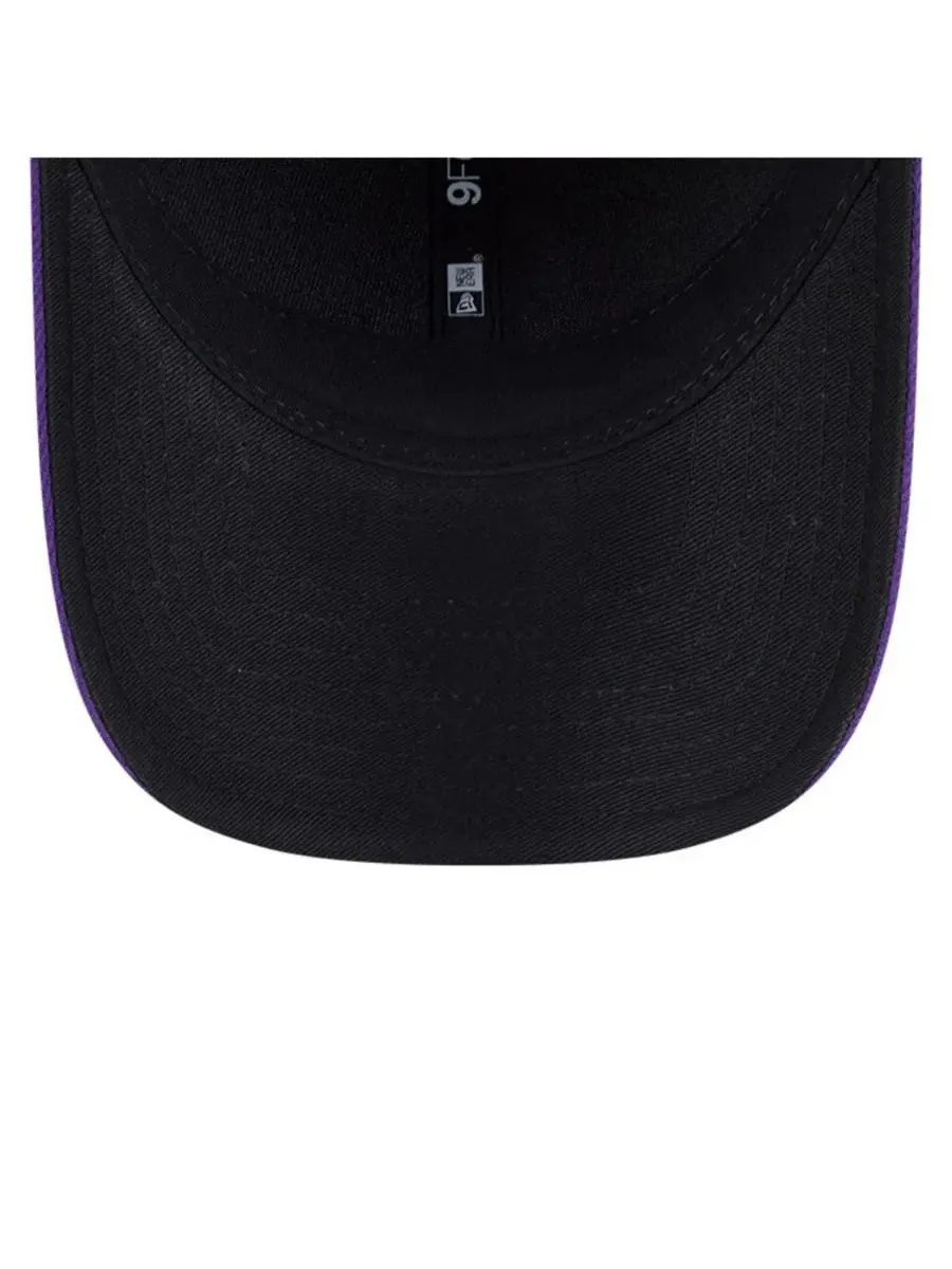 New Era Мужская регулируемая бейсболка Colorado Rockies, черная/фиолетовая, реплика игрока команды — изображение 2 из 5