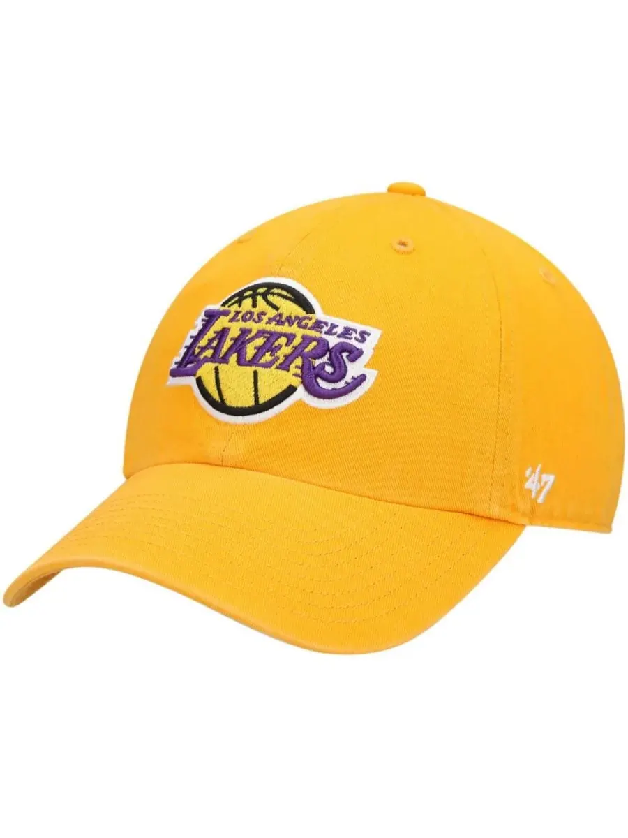 Мужская золотистая регулируемая кепка Los Angeles Lakers Clean Up '47 Brand — изображение 1 из 4, золото
